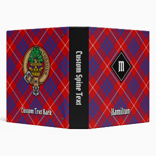 Clan Hamilton Red Tartan 3 Ring Binder
