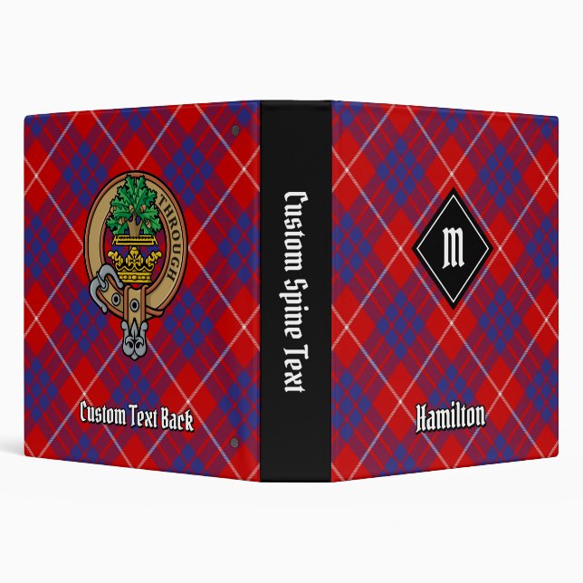 Clan Hamilton Red Tartan 3 Ring Binder (Background)