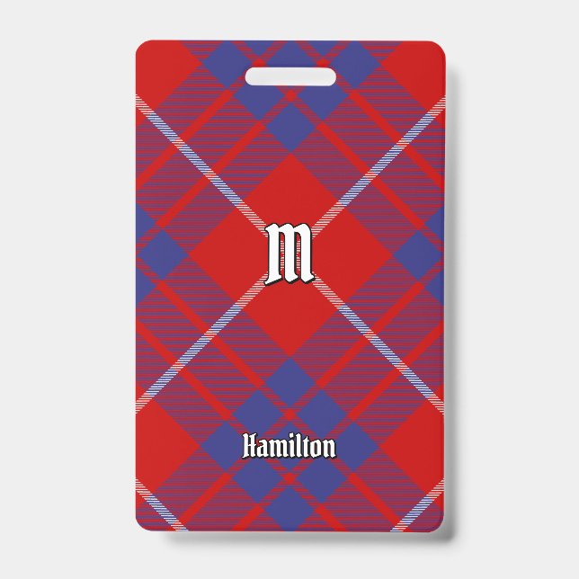 Clan Hamilton Red Tartan Badge (Front)
