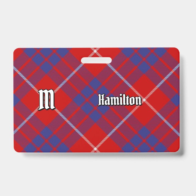 Clan Hamilton Red Tartan Badge (Front)