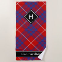 Clan Hamilton Red Tartan Beach Towel