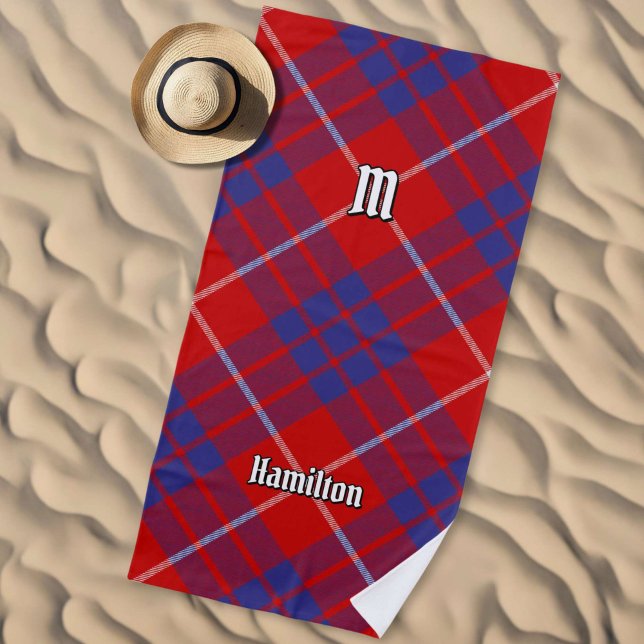 Clan Hamilton Red Tartan Beach Towel (Creator Uploaded)