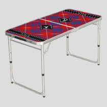 Clan Hamilton Red Tartan Beer Pong Table