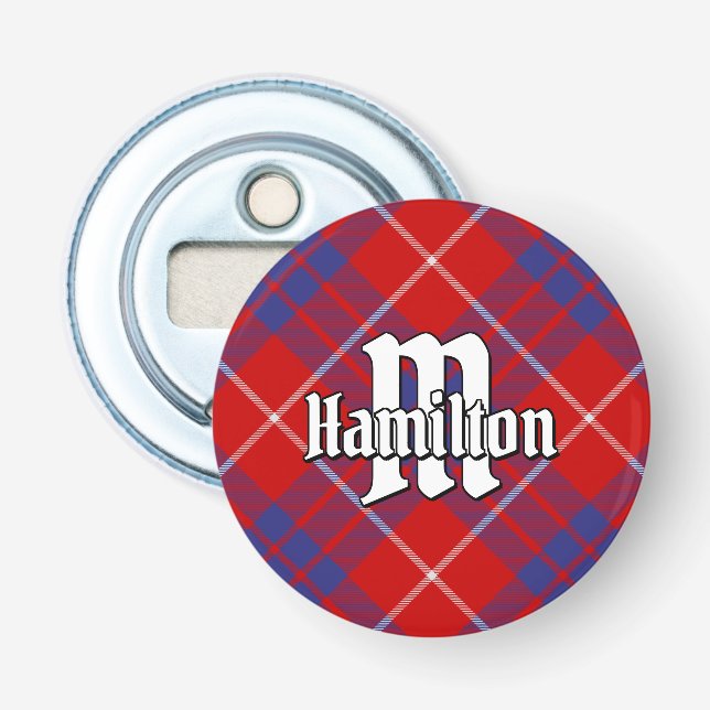 Clan Hamilton Red Tartan Bottle Opener (Front)