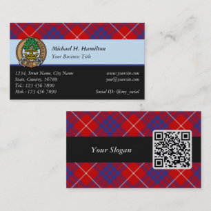Clan Hamilton Red Tartan Business Card