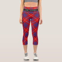 Clan Hamilton Red Tartan Capri Leggings