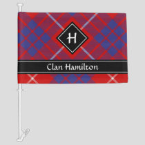 Clan Hamilton Red Tartan Car Flag