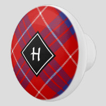 Clan Hamilton Red Tartan Ceramic Knob