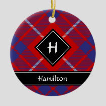 Clan Hamilton Red Tartan Ceramic Ornament