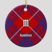 Clan Hamilton Red Tartan Ceramic Ornament