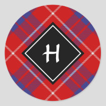 Clan Hamilton Red Tartan Classic Round Sticker