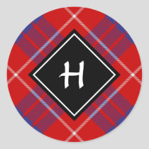 Clan Hamilton Red Tartan Classic Round Sticker