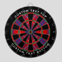 Clan Hamilton Red Tartan Dart Board