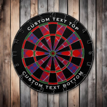 Clan Hamilton Red Tartan Dart Board