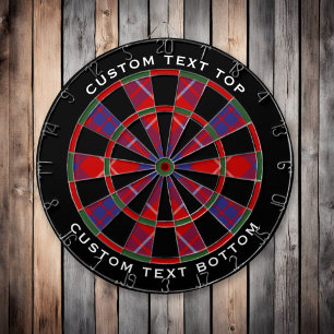 Clan Hamilton Red Tartan Dart Board