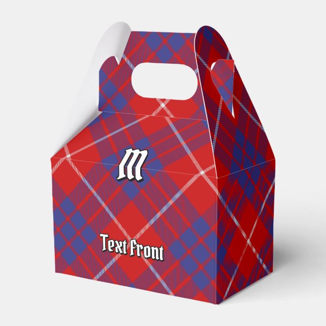 Clan Hamilton Red Tartan Favor Box (Front Side)