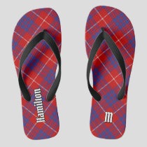 Clan Hamilton Red Tartan Flip Flops