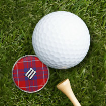 Clan Hamilton Red Tartan Golf Ball Marker