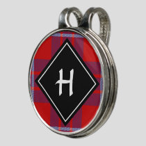 Clan Hamilton Red Tartan Golf Hat Clip