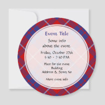 Clan Hamilton Red Tartan Invitation