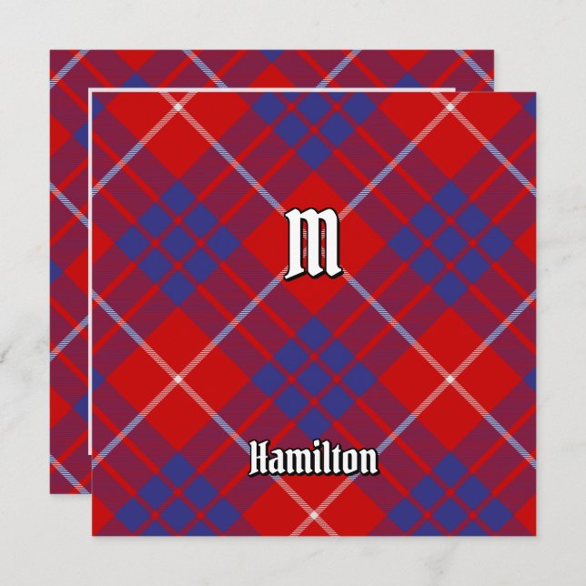 Clan Hamilton Red Tartan Invitation (Front/Back)