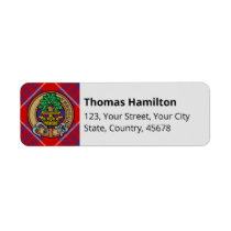 Clan Hamilton Red Tartan Label