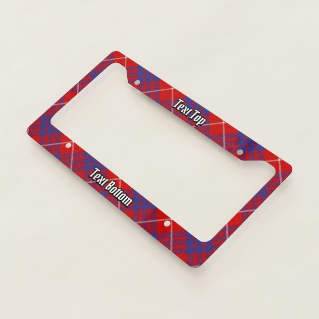 Clan Hamilton Red Tartan License Plate Frame (3/4)