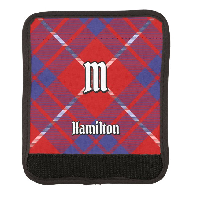 Clan Hamilton Red Tartan Luggage Handle Wrap (Front)