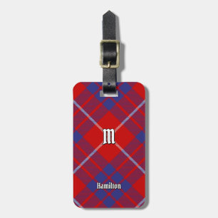 Clan Hamilton Red Tartan Luggage Tag