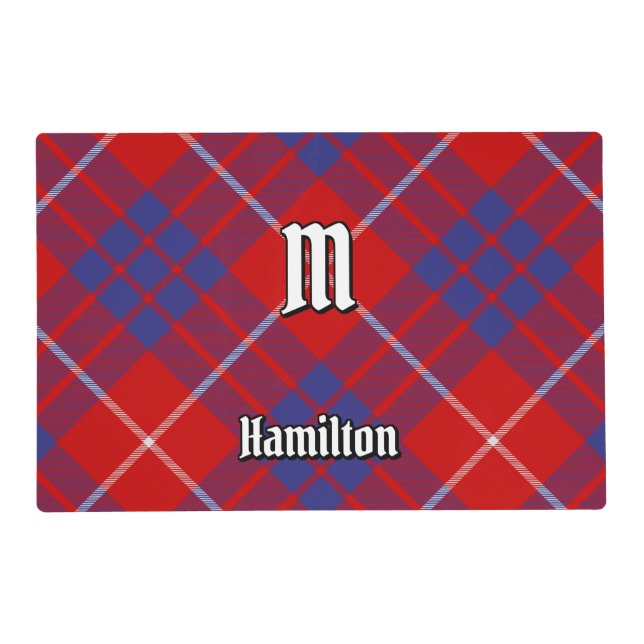 Clan Hamilton Red Tartan Placemat (Front)