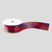 Clan Hamilton Red Tartan Satin Ribbon