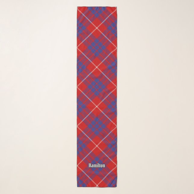 Clan Hamilton Red Tartan Scarf (Front)