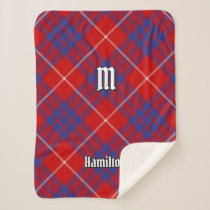 Clan Hamilton Red Tartan Sherpa Blanket