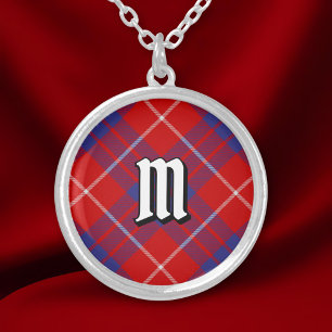 Clan Hamilton Red Tartan Silver Plated Necklace