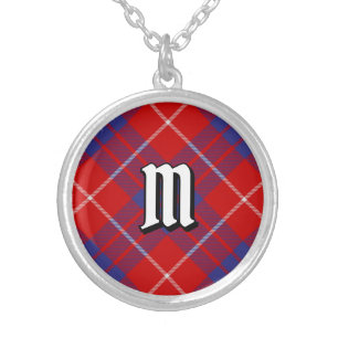 Clan Hamilton Red Tartan Silver Plated Necklace
