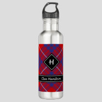 Clan Hamilton Red Tartan Stainless Steel Water Bottle