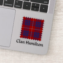 Clan Hamilton Red Tartan Sticker