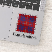 Clan Hamilton Red Tartan Sticker