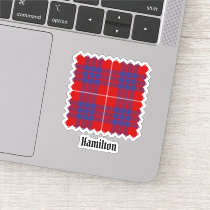 Clan Hamilton Red Tartan Sticker