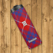 Clan Hamilton Red Tartan Thermal Tumbler