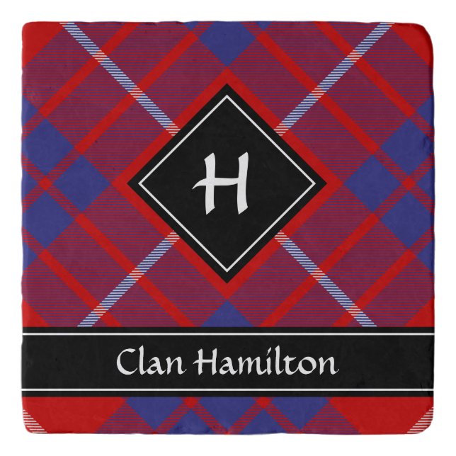 Clan Hamilton Red Tartan Trivet (Front)