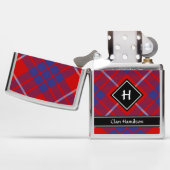 Clan Hamilton Red Tartan Zippo Lighter (Opened)