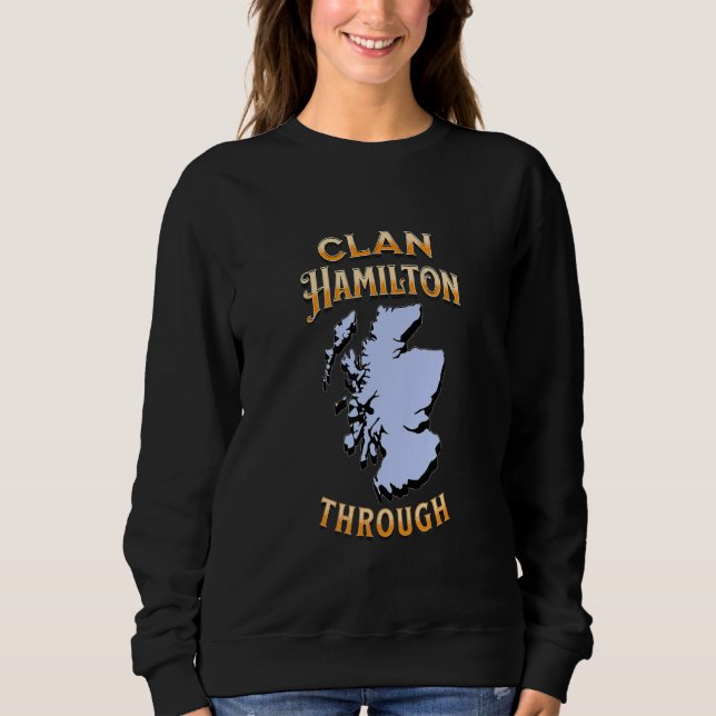 Clan Hamilton Scottish Motto Crest Sweatshirt (Front)