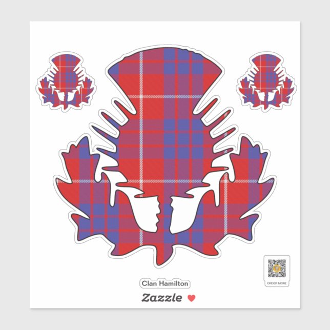 Clan Hamilton Thistle Sticker (Sheet)