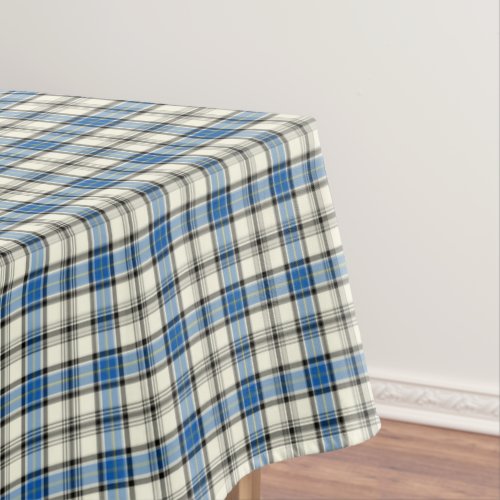 Clan Hannay Bright Blue and White Scottish Tartan Tablecloth
