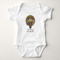 Clan Hannay Crest over Tartan Baby Bodysuit