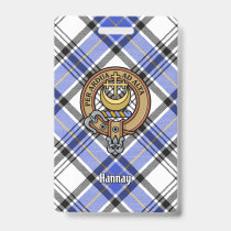 Clan Hannay Crest over Tartan Badge