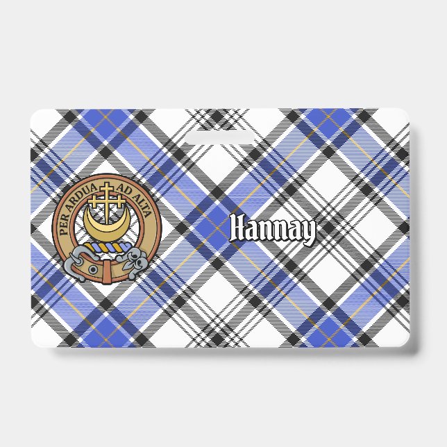 Clan Hannay Crest over Tartan Badge (Front)