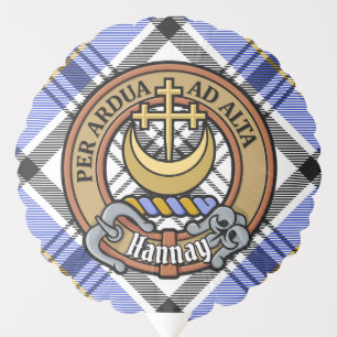 Clan Hannay Crest over Tartan Balloon