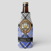 Clan Hannay Crest over Tartan Bottle Cooler
